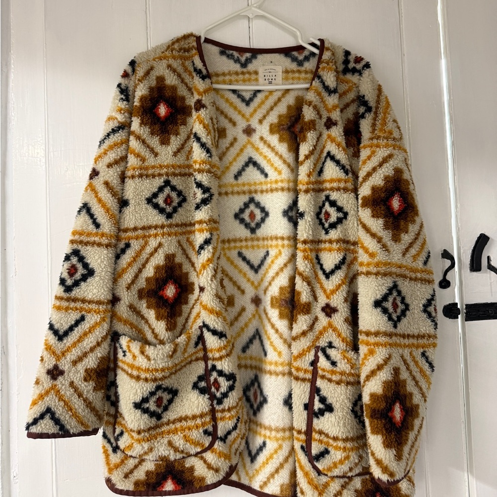 Billabong Multicolor Geometric Sherpa Jacket
